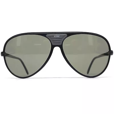 Vintage CEBE 2000 Sunglasses - France 90's - Large - Black / Green - Large • $139.81