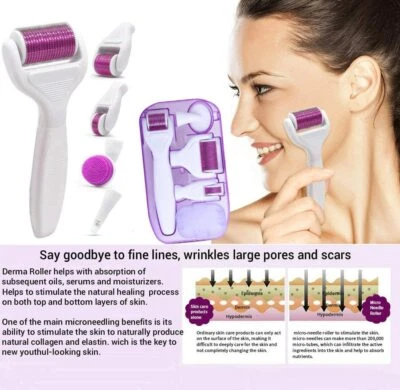 $25.99 • Buy 540 Titanium Micro Needle Derma Skin Roller Anti Ageing Acne 0.2/0.5/1.0/1.5mm
