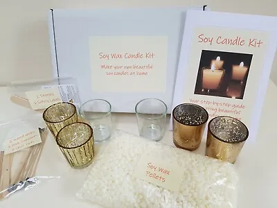£11.95 • Buy Soy Wax Candle Making Kit Complete Starter Kit Easy To Use Make Your Own Candles