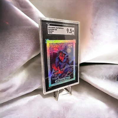 1994 Marvel Spiderman SILVER Holo Foil Rare Insert SSP Masterpieces Card #8 Hot • $325