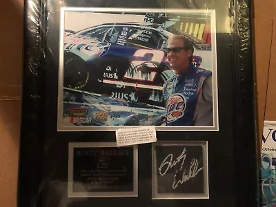 Nascar Mounted Memories Rusty Wallace Autographed Piece Of Raced Used Tire • $85