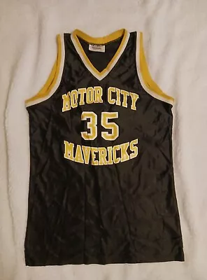 Vintage NCAA Game Worn Motor City Mavericks #35 Basketball Jersey USA Sz 42 • $39.99