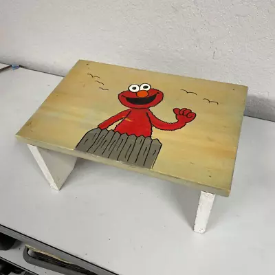 Hand Painted Elmo Kids Children’s Step Stool Footstool Wood Sesame Street - HN • $38