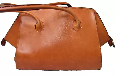 VTG BILL AMBERG ROCKET Classic Brown Saddle Leather Satchel Shoulder Bag Handbag • $900