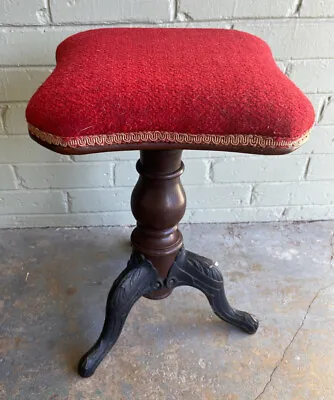 $79.79 • Buy Antique Victorian Piano Stool Iron Wood Circa Late 1800’s