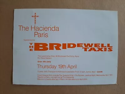 The Hacienda At The Locomotive Club Paris Rave Flyer 19th April 1991 • £8