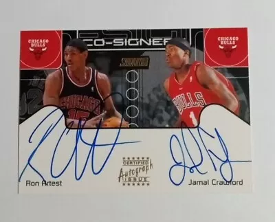 2000-01 Topps Stadium Club Ron Artest Jamal Crawford Co-Signers Auto Autograph • $89.99