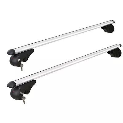 Universal Car Roof Racks Pod Cross Bars Aluminium Adjustable 123cm Sliver New • $72.75