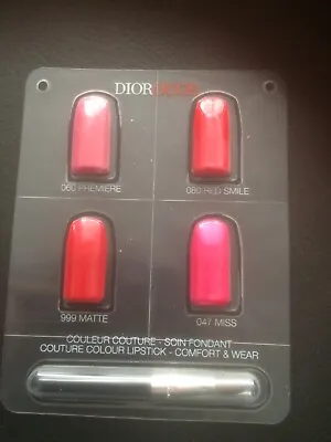 Dior Rouge Lipstick Sample Including Premiere Red Smile Matte And Miss C Photo • £4.99