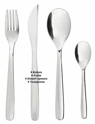 NEW Ikea 16-Piece Stainless Steel Cutlery Set By  MOPSIG 003.430.03 • £9
