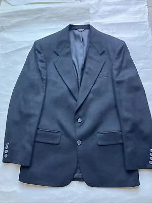 VTG Bill Blass Black 100% Camel Hair Blazer Sport Jacket Size 40 USA Union Made • $49