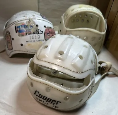 Vintage Ice Hockey Helmets Lot Of 3 COOPER SK10 Jr FRANKLIN Made In Canada • $89.99