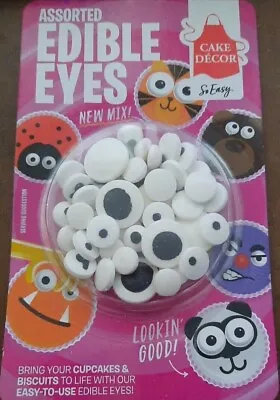 Cake Decor Edible Eyes 2X25g Sugar Shaped Decorations For All Bakes • £8.98