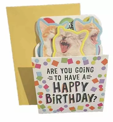 Birthday Card By Hallmark ~ Pop Up Musical Kittens Meowing Happy Birthday Song • $8.99