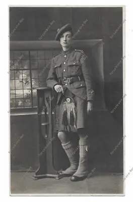 WW1 Era Photo London Scottish Regt Soldier 14th Bn London Regiment Southall • £16.99