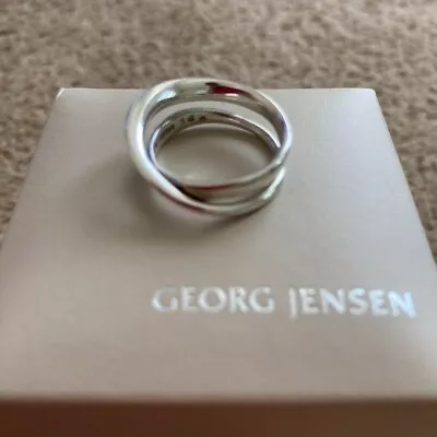 Georg Jensen Sterling Ring # 369 Modern Silver Möbius Vivianna Torun US5.25 • $330