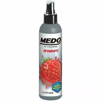 Medo Pump Spray Car Air Freshener Strawberry Neutralises Unpleasant Odour 236ml • £6.21