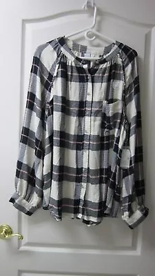 New Time And Tru Maternity Size XXL/2XG(20) Long Sleeved Button Up Top • $12.99