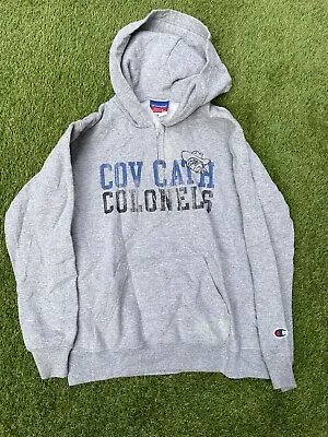VINTAGE CHAMPION Mens Hoodie Sweatshirt CONCATH COLONELS  Size XS Grey USA • $20.99