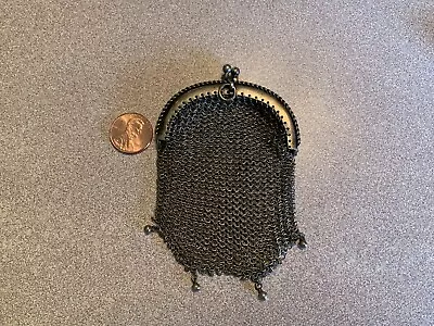 Vintage Victorian Silver 800 Mesh Chain Coin Purse 4” Long • $14.99