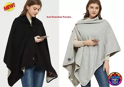 EMF Protection Poncho Wrap Large Blanket 5G Anti-Radiation Scarf Organic Cotton • $119.95