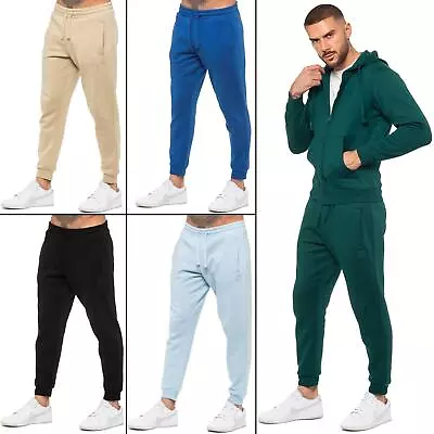 Enzo Joggers Mens Casual Regular Fit Sport Fleece Cuffed Trousers Sweatpants  • £18.99