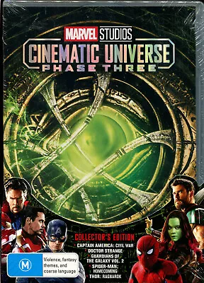 Marvel Cinematic Universe Phase Three 3 Part 1 Collector's Edition DVD NEW R4 • £15.50