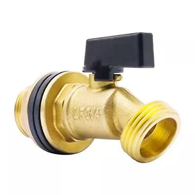 Rain Barrel Spigot Brass 55 Gallon Water Tank Faucet Bulkhead Valve For Outdoor  • $21.48