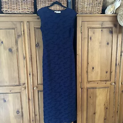 Beautiful Charlotte Halton Navy Evening Dress Size 12 • £15.50