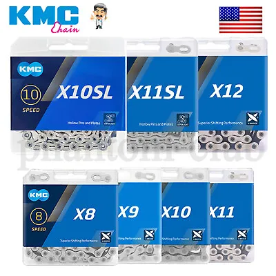 KMC Bicycle Chain 8/9/10/11/12 Speed Racing Mountain Road Bike Universal EL/SL/L • $15.75