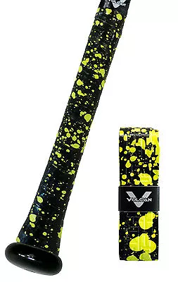 Vulcan Advanced Polymer Bat Grips - Ultralight 0.50 Mm - Optic Yellow Splatter • $10.99