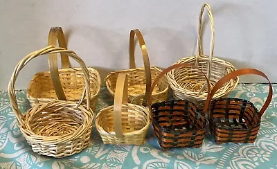 Mixed Lot Of 7 Mini Wicker Baskets • $8.95