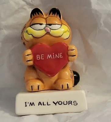 £9.99 • Buy Vintage  Ceramic Garfield Figure Be My Valentine I’m All Yours 3 1/4”
