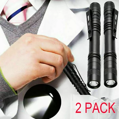 2X Small Mini LED Flashlight Handheld Pen Light Tactical Pocket Torch Flashlight • $7.99