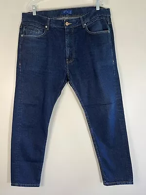 Mens Zara Man Dark Wash Blue Jeans Size 32 EUC • $16