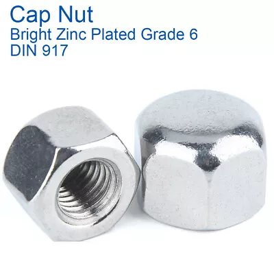 Hexagon Hex Cap Nuts Zinc Plated M4 M5 M6 M8 M10 M12 M14 M16 M20 M24 M30 M36 • £2.79