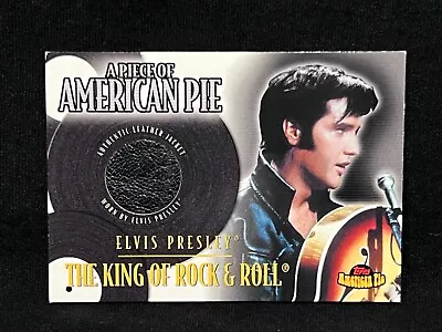 Elvis Presley 2001 Topps American Pie Authentic Piece Of Worn Leather Jacket Sp • $119.97