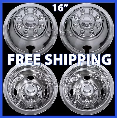 $189.99 • Buy 4 CHEVY GMC TRUCK 16  Dual Steel Wheel Simulators Dually Rim Skins Liners Covers