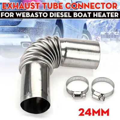 1x 24mm Exhaust Pipe Tube Elbow Connector For Eberspacher Webasto Diesel Heater • £5.99