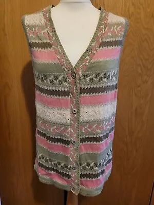 Northern Reflections Women's Sweater Vest Waistcoat Fair Isle Knit Size M Multi • £16