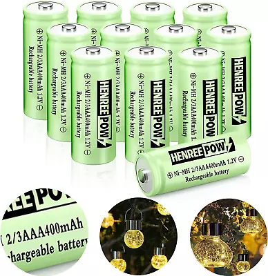 Henreepow Ni-MH 2/3AAA 1.2v 400mAh Rechargeable BatteriesLow Self-Discharge Of • £20.50