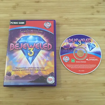 Bejeweled 3 | Windows PC & Mac CD-ROM Game | Like New Disc | Australian Seller • $19.95