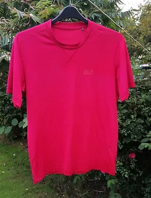 Jack Wolfskin Red T-Shirt Size L (Chest 44 ) Gym Wear / Sports / Casual / Smart • £5.80