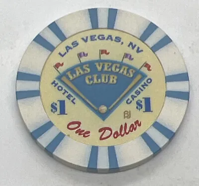 Las Vegas Club $1 Casino Chip Las Vegas Nevada - Baseball Diamond Bud Jones 2001 • $5.79