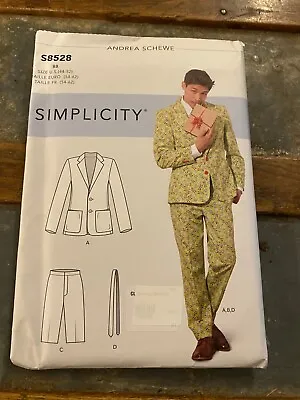 New SIMPLICITY Men's Costume Suit Sewing Pattern US 44 - 52 S8528 • £12.99