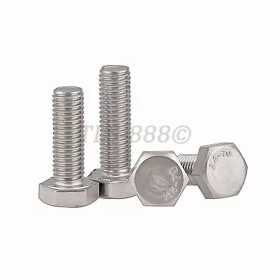 £1.91 • Buy M6 M8 M10 M12 Fine Thread Hexagon Head Set Screws A2 304 Stainless Steel Bolts