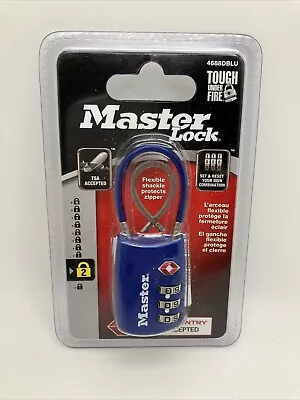 Master Lock Mlk4688Dblu Tsa-Accepted Cable Lock Padlock 1 Blue • $5.99