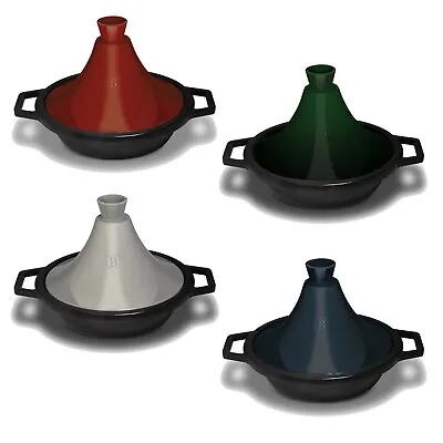 £44.99 • Buy Non Stick Moroccan Stew Cooking Tajine Cast Iron Casserole Pot Pan 3 Colours