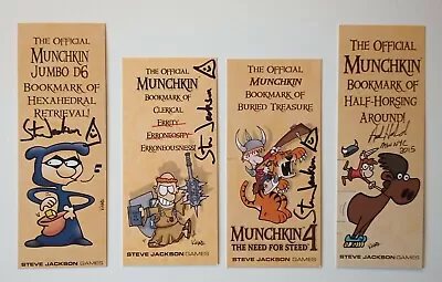 Munchkin Bookmark Lot Jumbo D6 Clerical Half Horsing Around Signed Steve Jackson • $49.99