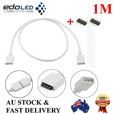 New 4Pin Extension Wire Cable Cord Connector For RGB 5050 3528 LED Strip Lights • $4.99